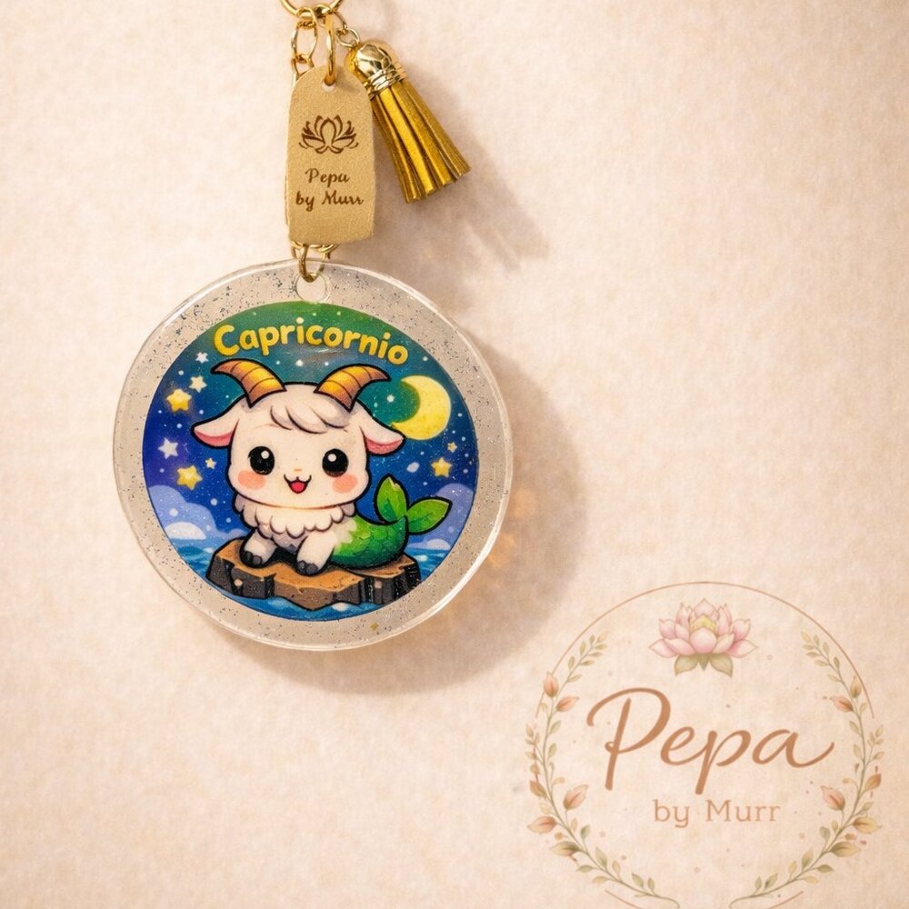 Capricorn Zodiac Keychain – Handmade & Magical